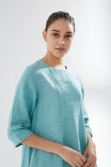 Rounded Hem Tunic With Pants