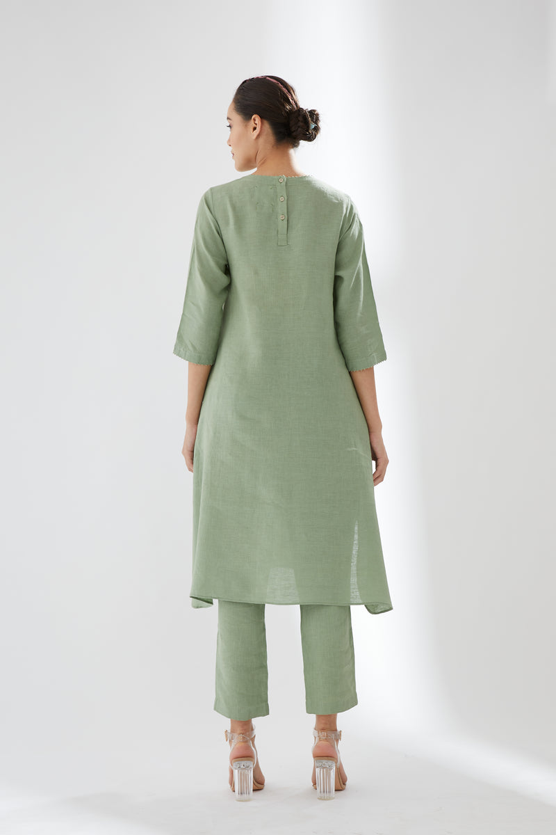 Rounded Hem Tunic with Pants