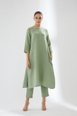 Tunic with Rounded Hem With Pants