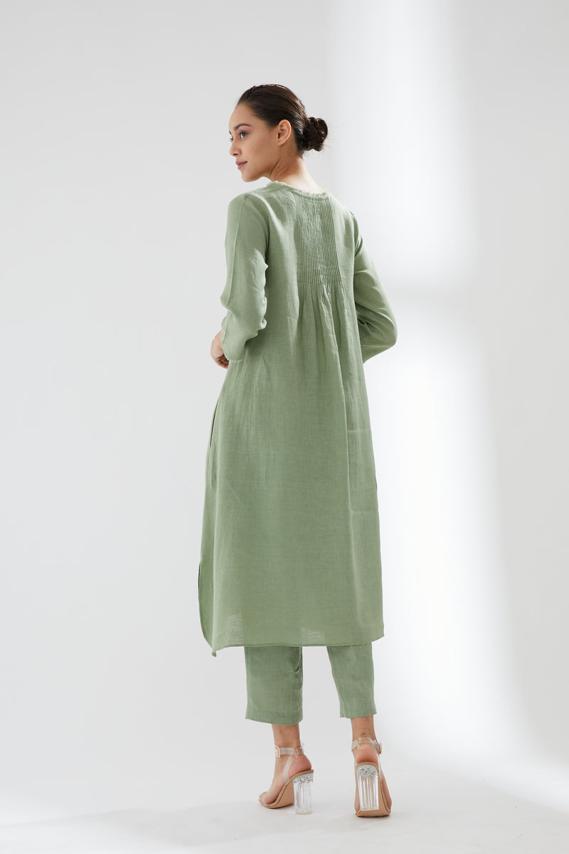Tunic with Rounded Hem With Pants