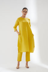 Rounded Hem Tunic With Pants