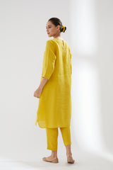 Rounded Hem Tunic With Pants