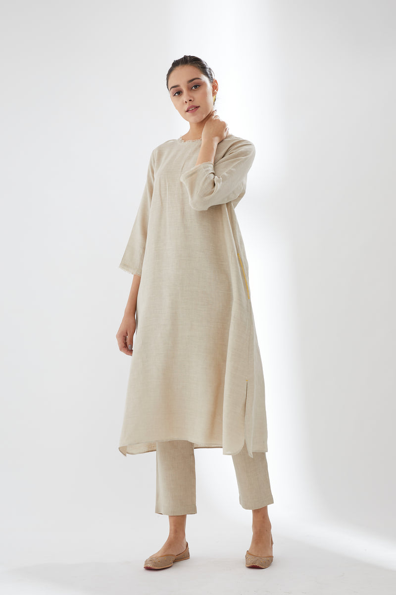 Tunic with Rounded Hem, With Pants