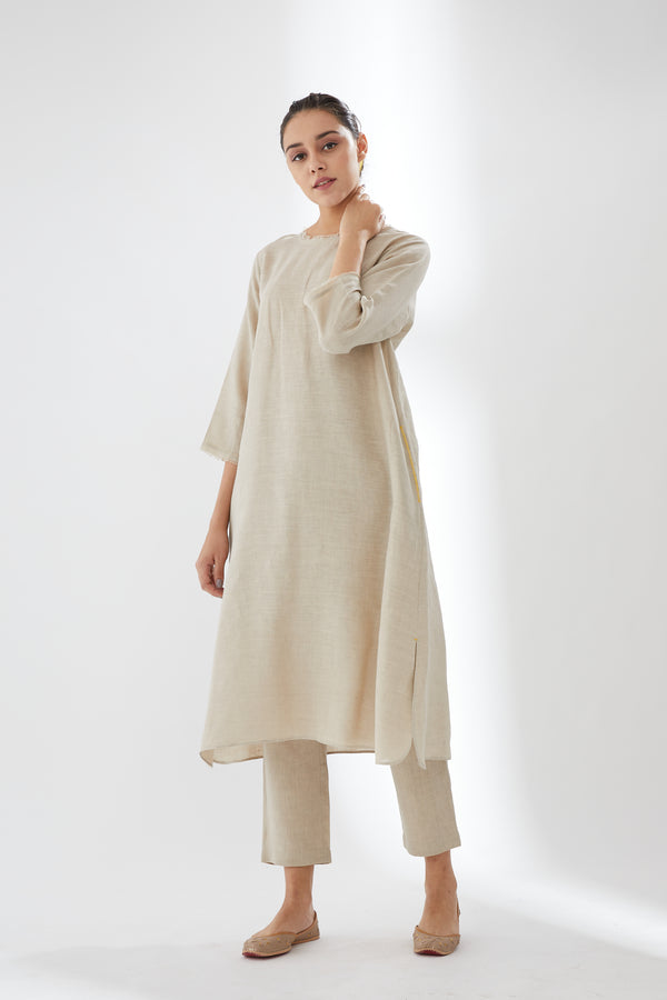 Tunic with Rounded Hem With Pants