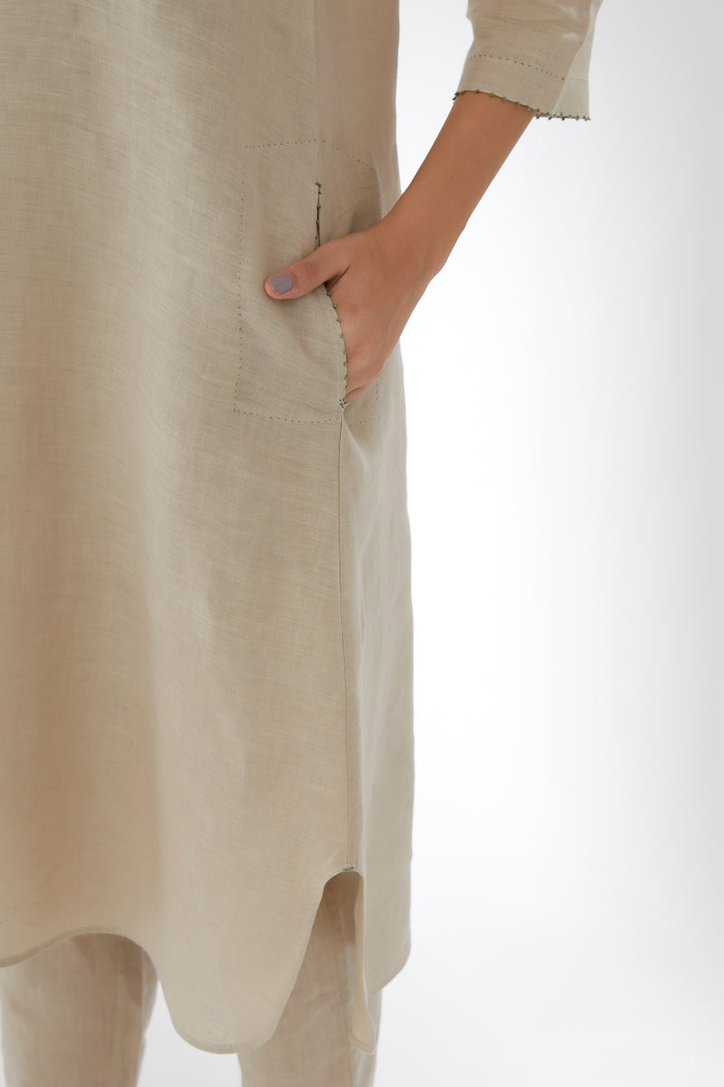 Rounded Hem Tunic With Tunic