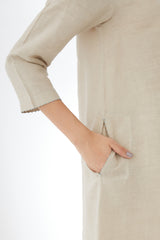 Rounded Hem Tunic With Pants