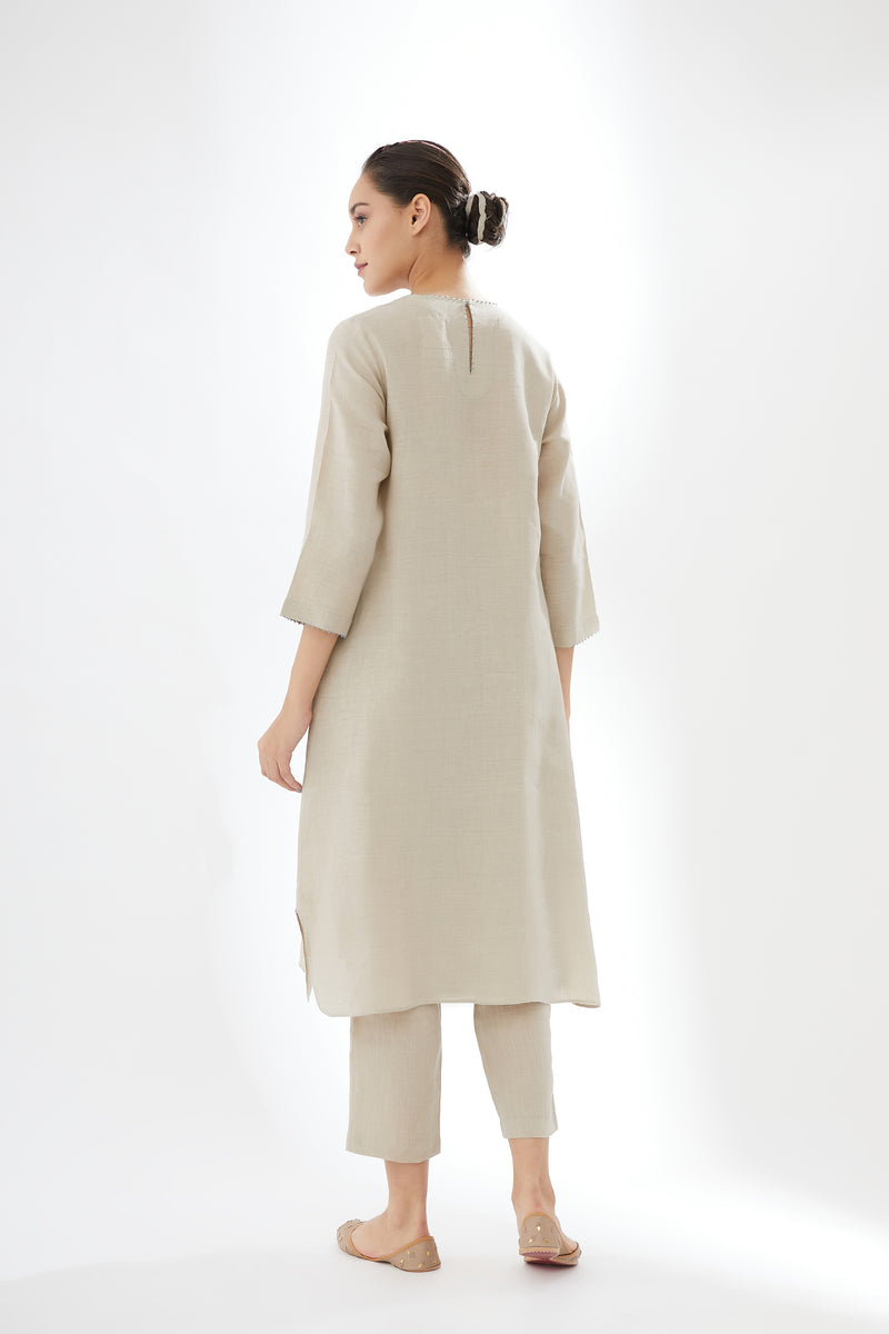 Rounded Hem Tunic With Pants