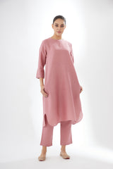 Rounded Hem Tunic With Pants