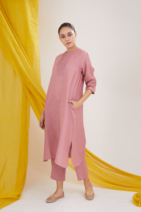 Rounded Hem Tunic with Pants