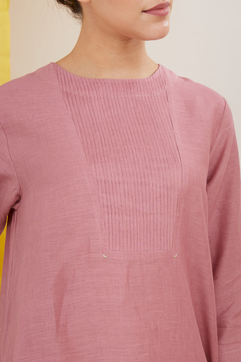 Rounded Hem Tunic With Pants