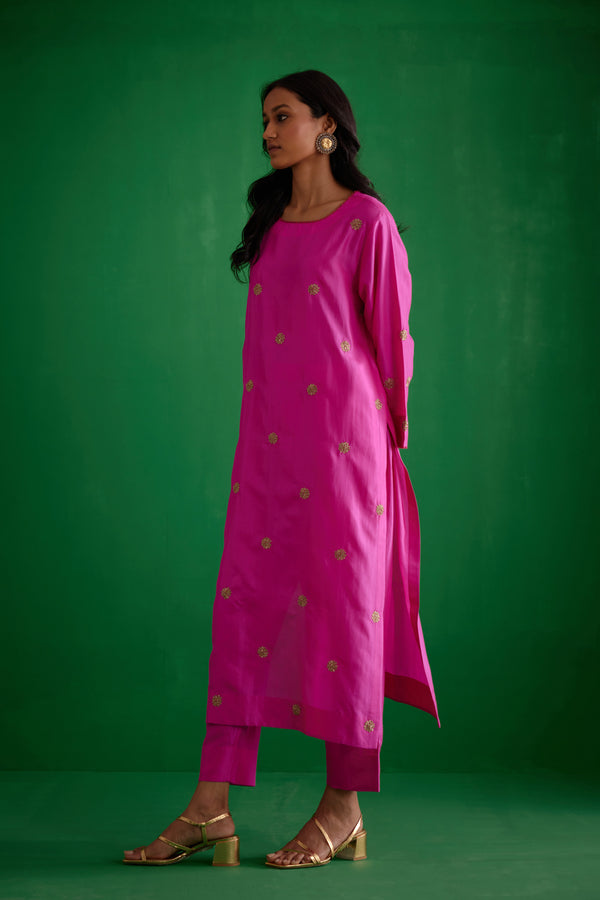 EMBROIDERED TUNIC TROUSER SET