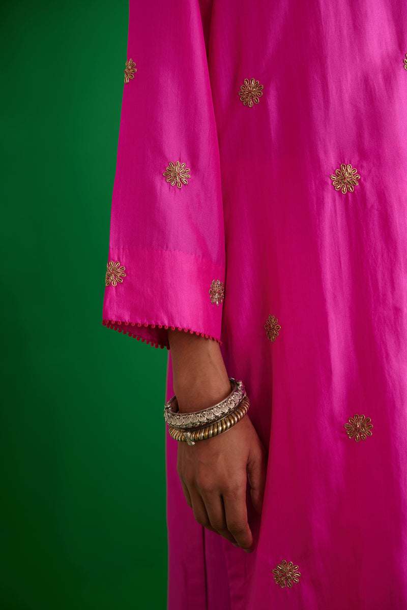 EMBROIDERED TUNIC TROUSER SET