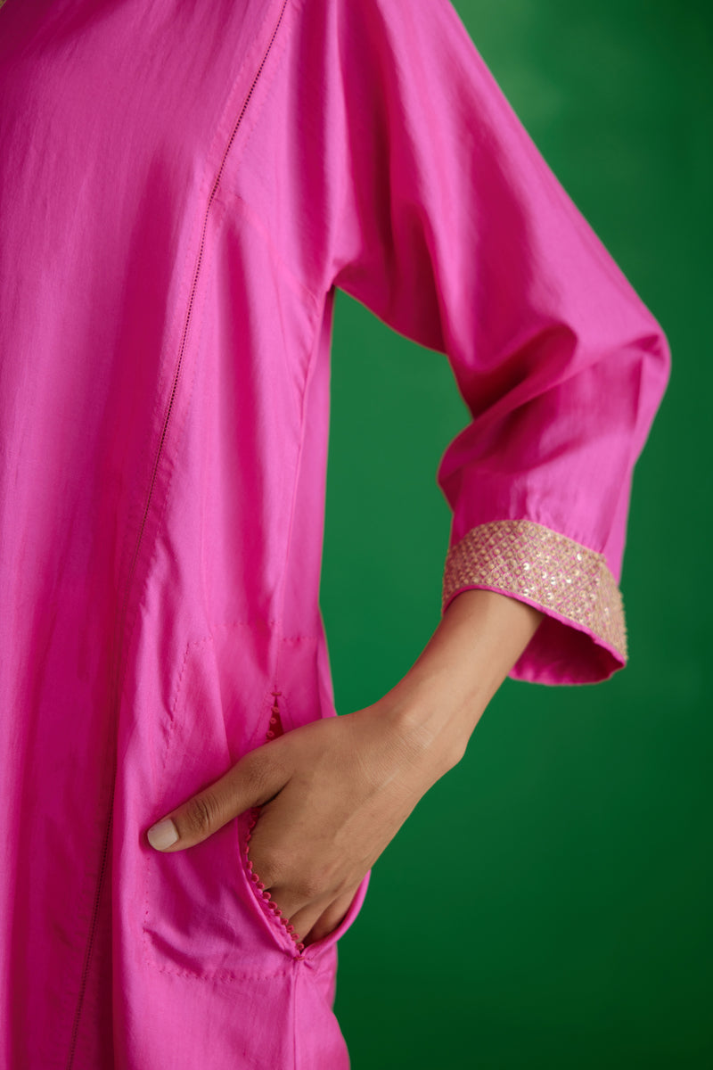 EMBROIDERED TUNIC TROUSER SET