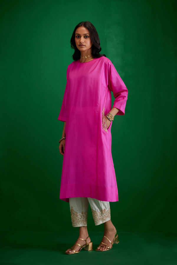 EMBROIDERED TUNIC TROUSER SET