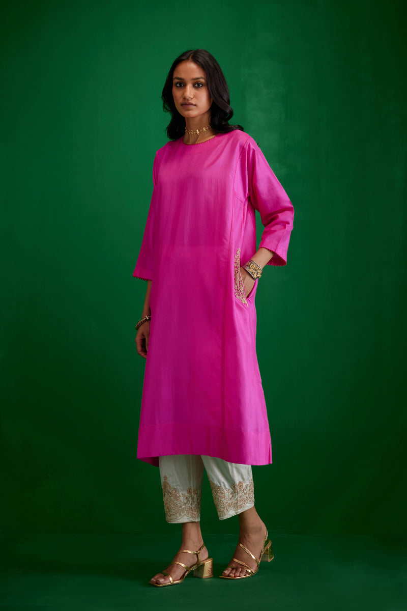 EMBROIDERED TUNIC TROUSER SET