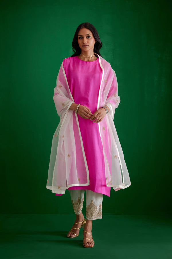 EMBROIDERED TUNIC TROUSER SET