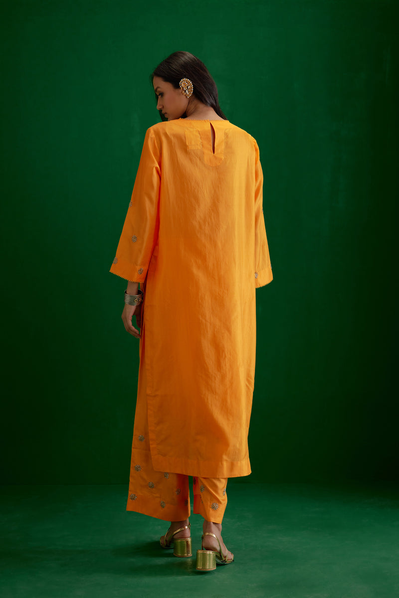 EMBROIDERED TUNIC TROUSER SET