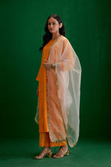 EMBROIDERED TUNIC TROUSER SET