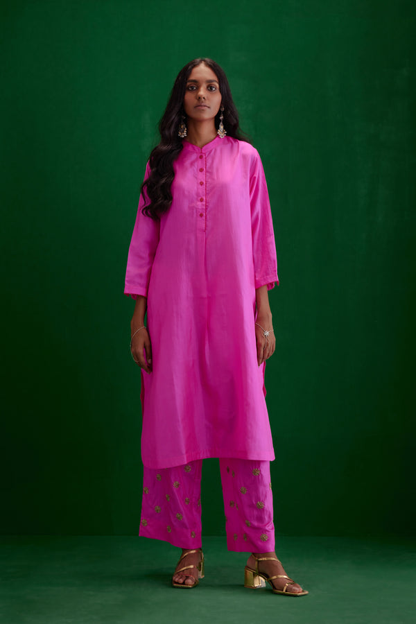 EMBROIDERED TUNIC TROUSER SET
