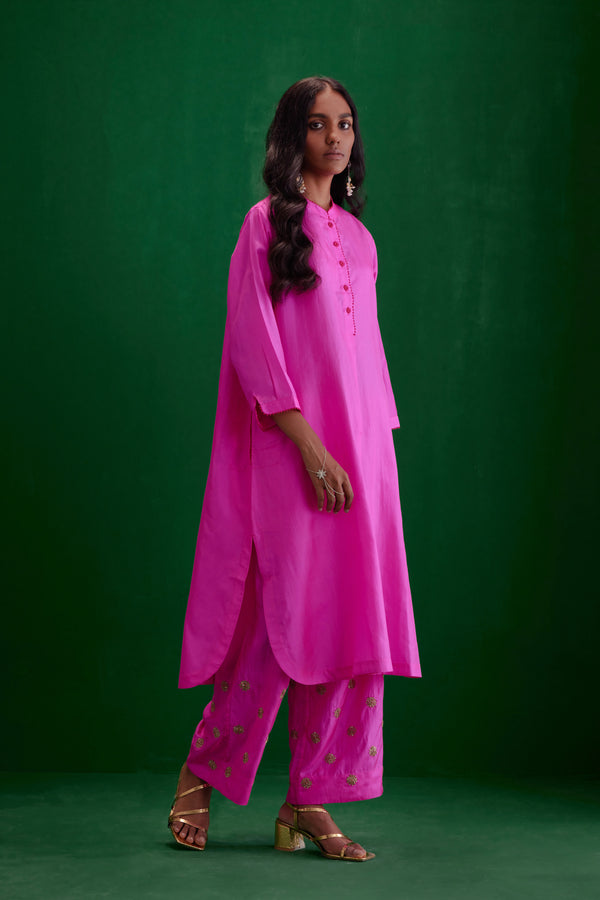 EMBROIDERED TUNIC TROUSER SET