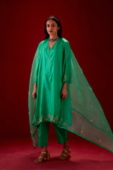 EMBROIDERED TUNIC TROUSER SET