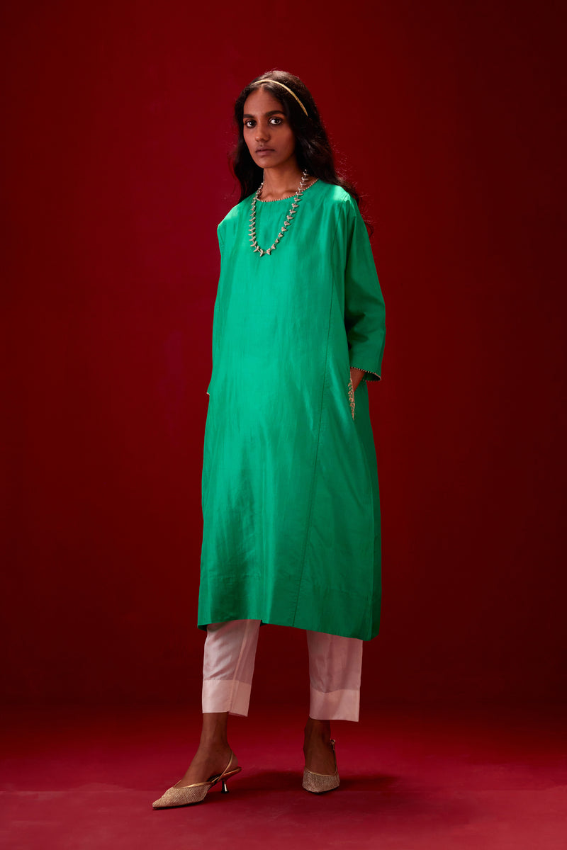 EMBROIDERED TUNIC TROUSER SET