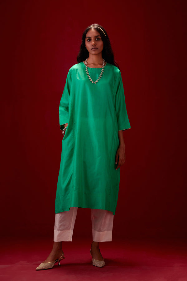 EMBROIDERED TUNIC TROUSER SET