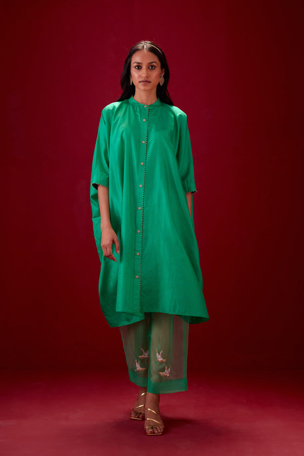 EMBROIDERED TUNIC TROUSER SET
