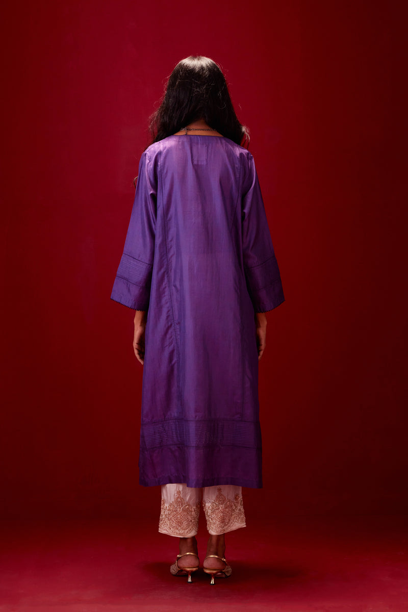 EMBROIDERED TUNIC TROUSER SET