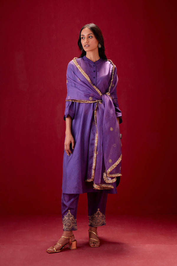 EMBROIDERED TUNIC TROUSER SET