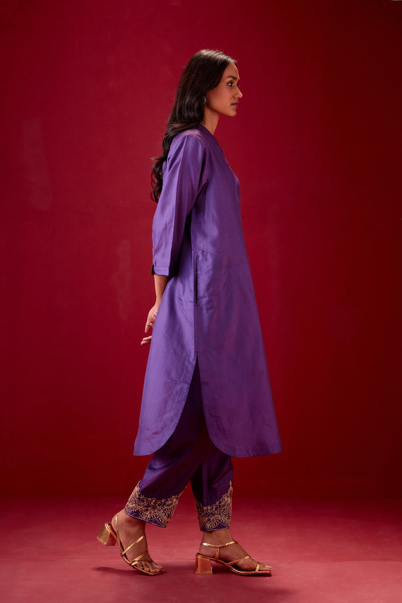EMBROIDERED TUNIC TROUSER SET