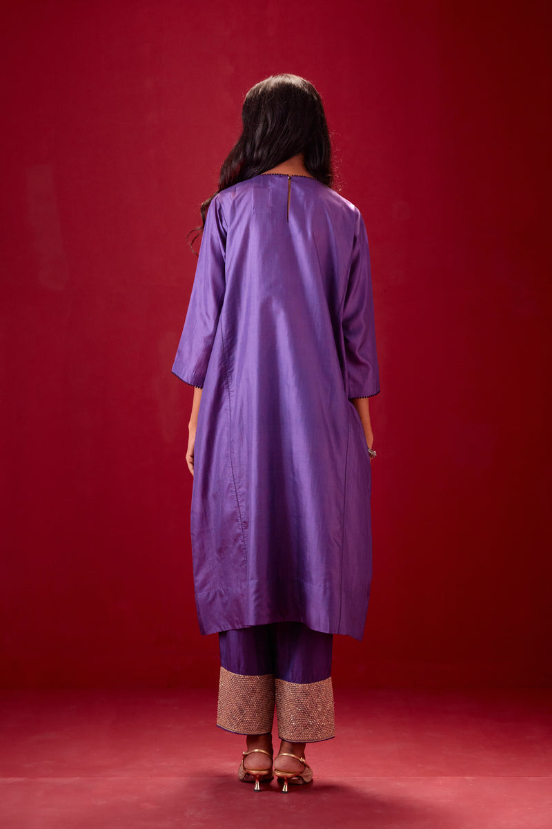 EMBROIDERED TUNIC TROUSER SET
