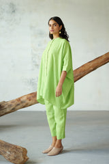Button-up batwing shirt with Pants