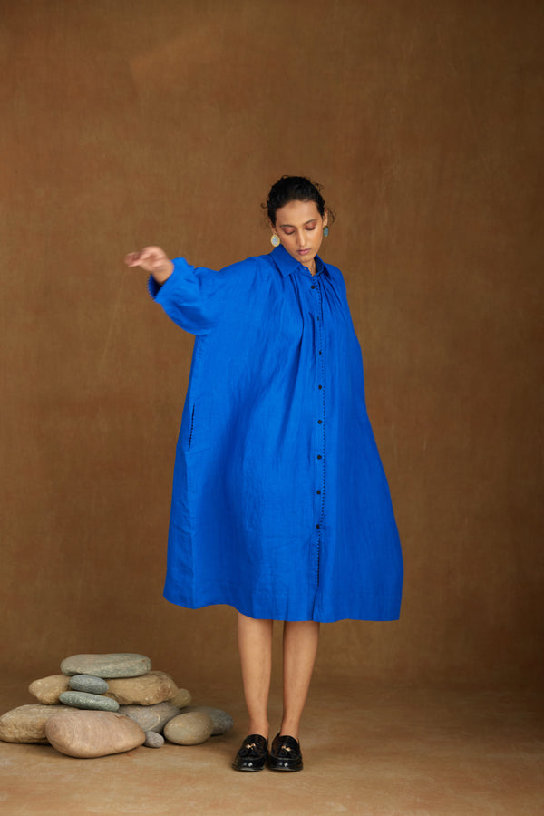 Button-up tunic dress